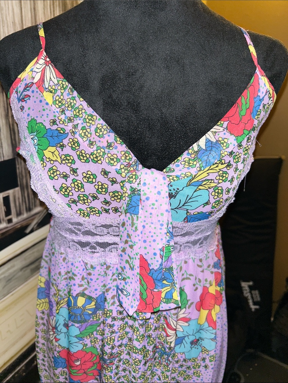 Flying Tomato Lavender Floral Patchwork Maxi Dress - Picture 3 of 5